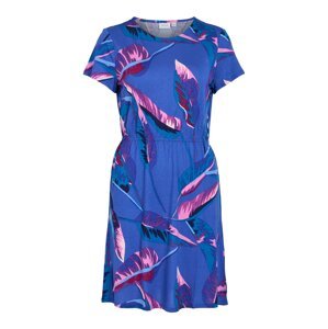 VILA Letné šaty 'KAMI'  kráľovská modrá / svetlomodrá / orchideová / vínovo červená