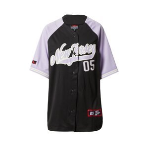 FUBU Tričko 'New Jersey Baseball'  pastelovo fialová / krvavo červená / čierna / biela