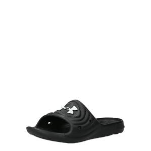 UNDER ARMOUR Plážové / kúpacie topánky 'Locker'  čierna / biela