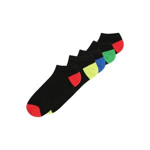Jack & Jones Junior Ponožky  žltá / zelená / červená / čierna