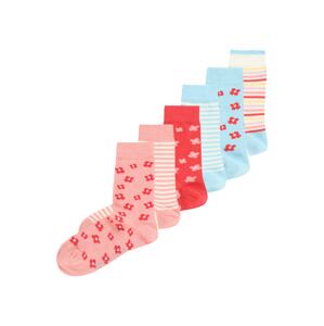 TOM TAILOR Ponožky  svetlomodrá / staroružová / červená / biela