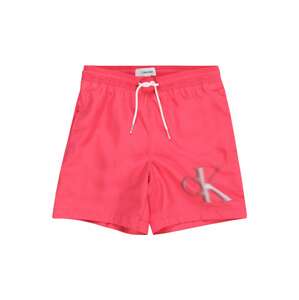 Calvin Klein Swimwear Plavecké šortky  svetlosivá / pitaya / biela