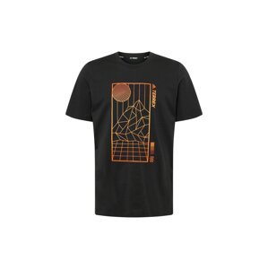 ADIDAS TERREX Funkčné tričko 'Mountain Fun Graphic'  oranžová / čierna