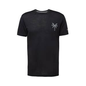 Super Natural Funkčné tričko 'TROPICAL ADVENTURE'  svetlosivá / čierna / šedobiela