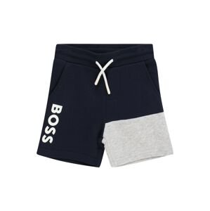 BOSS Kidswear Nohavice  námornícka modrá / sivá melírovaná / biela