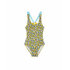 Scalpers Jednodielne plavky 'Leopard'  modrá / žltá