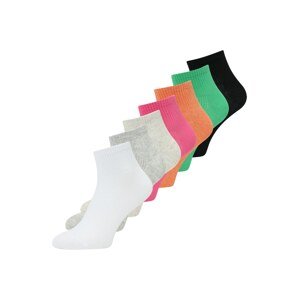 Lindex Ponožky  sivá melírovaná / zelená / ružová / biela