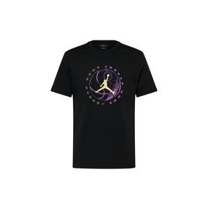 Jordan Funkčné tričko  svetložltá / fialová / čierna