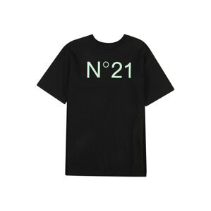 N°21 Tričko  pastelovo zelená / čierna