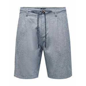 Only & Sons Plisované nohavice 'LEO'  námornícka modrá / prírodná biela