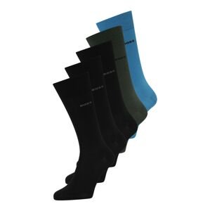 BOSS Black Ponožky  svetlomodrá / kaki / čierna