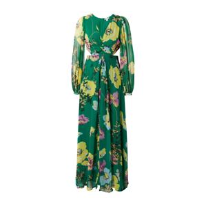 Oasis Šaty 'Soft Floral Button Detail Cut Out Maxi D'  smaragdová / zmiešané farby