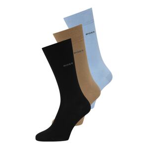 BOSS Black Ponožky  svetlomodrá / hnedá / čierna