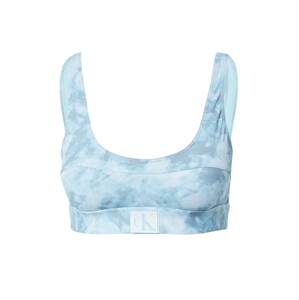 Calvin Klein Swimwear Bikinový top  modrosivá / svetlomodrá / biela