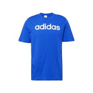 ADIDAS SPORTSWEAR Funkčné tričko 'Essentials Linear Embroidered Logo'  modrá / biela