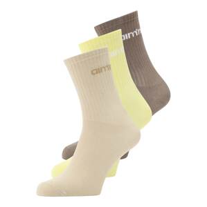 aim'n Športové ponožky  béžová / sépiová / pastelovo žltá / biela