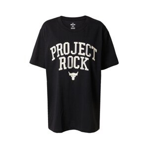UNDER ARMOUR Funkčné tričko 'Rock'  čierna / biela