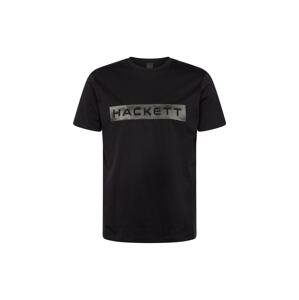 Hackett London Tričko  tmavosivá / čierna