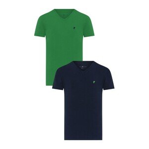 DENIM CULTURE Tričko  námornícka modrá / zelená