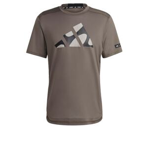ADIDAS PERFORMANCE Funkčné tričko 'Marimekko Designed For Training'  hnedá