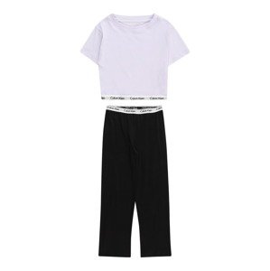 Calvin Klein Underwear Pyžamo  pastelovo fialová / čierna / šedobiela