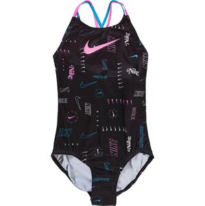 Nike Swim Športové plavky  petrolejová / svetloružová / čierna / biela