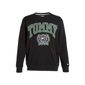 Tommy Jeans Plus Mikina  zelená / červená / čierna / biela