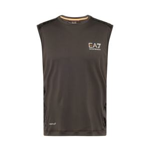 EA7 Emporio Armani Funkčné tričko 'CANOTTA'  mokka / oranžová / biela