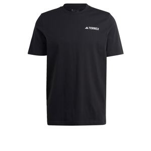 ADIDAS TERREX Funkčné tričko 'Graphic Mtn 2.0'  čierna / biela