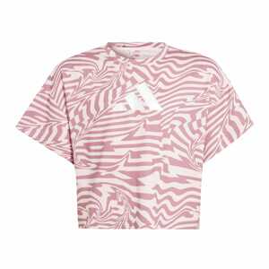 ADIDAS PERFORMANCE Funkčné tričko 'Aeroready Print'  ružová / biela