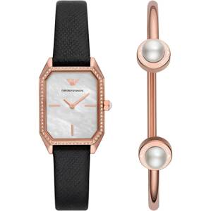 Emporio Armani Analógové hodinky  ružové zlato / čierna / biela