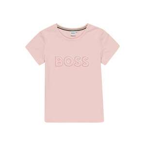 BOSS Kidswear Tričko  ružová / červená / biela