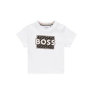 BOSS Kidswear Tričko  svetlohnedá / čierna / biela