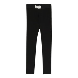 DKNY Športové nohavice  čierna / biela