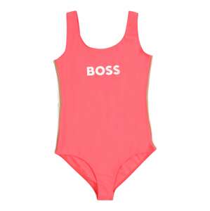 BOSS Kidswear Jednodielne plavky  melónová / biela