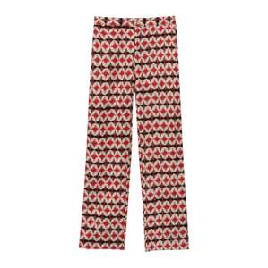 Pull&Bear Nohavice  ružová / červená / čierna / biela