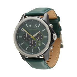 ARMANI EXCHANGE Analógové hodinky  zelená / strieborná