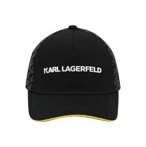 Karl Lagerfeld Klobúk  tmavožltá / tmavosivá / čierna / biela
