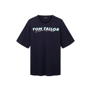 TOM TAILOR Men + Tričko  námornícka modrá / tyrkysová / svetloružová