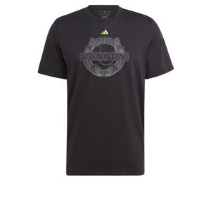 ADIDAS PERFORMANCE Funkčné tričko 'Aeroready Graphic'  sivá / čierna