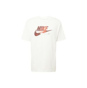 Nike Sportswear Tričko  hnedá / tmavooranžová / biela