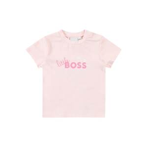 BOSS Kidswear Tričko  ružová / ružová / biela