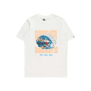 QUIKSILVER Funkčné tričko 'HIGHERLIFE'  námornícka modrá / azúrová / pastelovo oranžová / biela