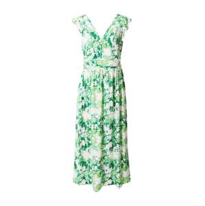 TAIFUN Letné šaty  zelená / jablková / biela