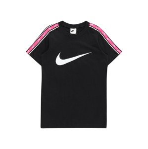 Nike Sportswear Tričko 'REPEAT'  fuksia / čierna / biela