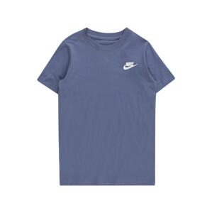 Nike Sportswear Tričko  modrosivá / biela