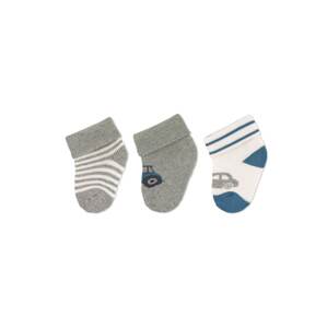 STERNTALER Ponožky  kráľovská modrá / sivá melírovaná / biela