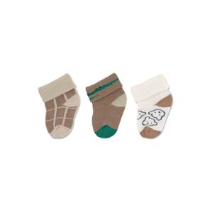 STERNTALER Ponožky  béžová / hnedá / zelená / čierna