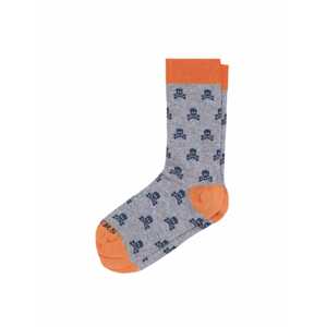 Scalpers Ponožky  grafitová / sivá melírovaná / oranžová