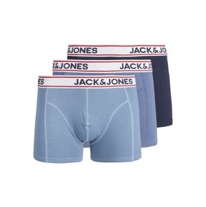 JACK & JONES Boxerky 'Jake'  námornícka modrá / svetlomodrá / tmavočervená / biela
